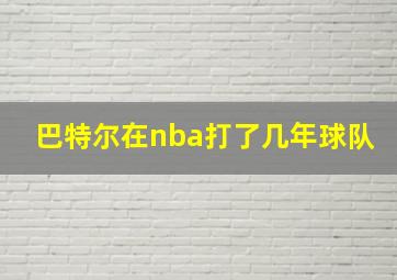 巴特尔在nba打了几年球队