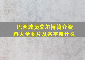 巴西球员艾尔博简介资料大全图片及名字是什么