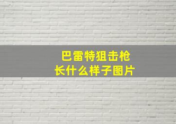 巴雷特狙击枪长什么样子图片