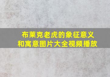 布莱克老虎的象征意义和寓意图片大全视频播放