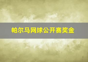 帕尔马网球公开赛奖金