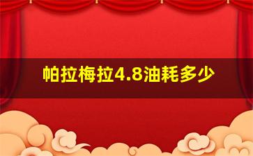 帕拉梅拉4.8油耗多少