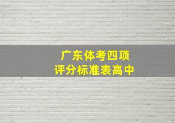 广东体考四项评分标准表高中