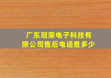 广东冠荣电子科技有限公司售后电话是多少