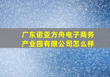 广东诺亚方舟电子商务产业园有限公司怎么样