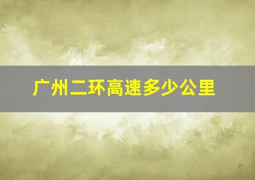 广州二环高速多少公里