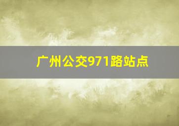 广州公交971路站点