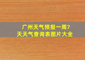 广州天气预报一周7天天气查询表图片大全