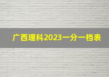 广西理科2023一分一档表