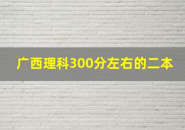 广西理科300分左右的二本