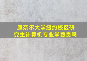 康奈尔大学纽约校区研究生计算机专业学费贵吗