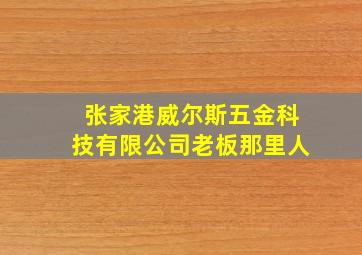 张家港威尔斯五金科技有限公司老板那里人