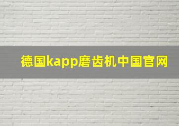 德国kapp磨齿机中国官网