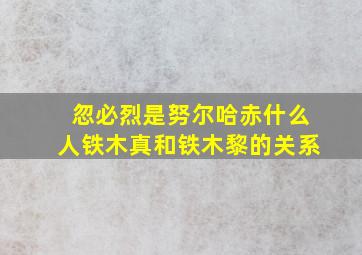 忽必烈是努尔哈赤什么人铁木真和铁木黎的关系