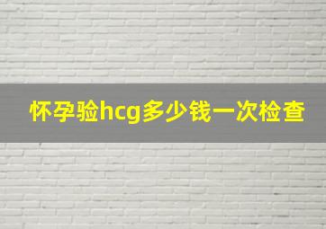 怀孕验hcg多少钱一次检查