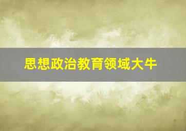 思想政治教育领域大牛