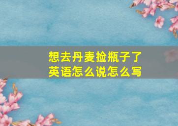 想去丹麦捡瓶子了英语怎么说怎么写