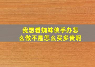 我想看蜘蛛侠手办怎么做不是怎么买多贵呢