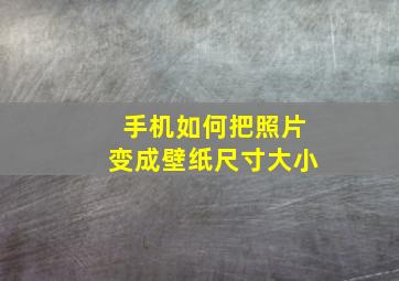 手机如何把照片变成壁纸尺寸大小