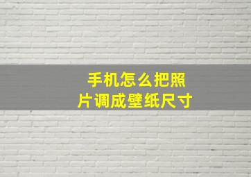 手机怎么把照片调成壁纸尺寸