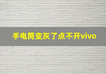 手电筒变灰了点不开vivo