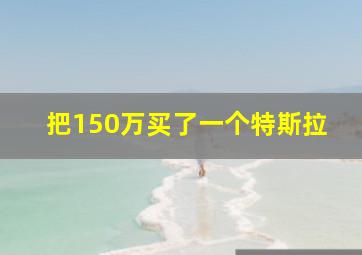 把150万买了一个特斯拉