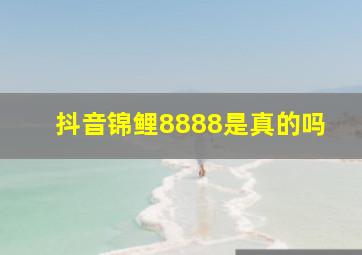 抖音锦鲤8888是真的吗