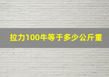 拉力100牛等于多少公斤重