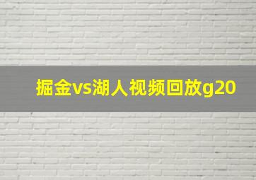 掘金vs湖人视频回放g20