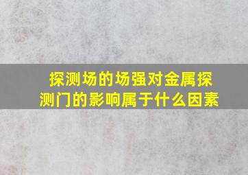 探测场的场强对金属探测门的影响属于什么因素