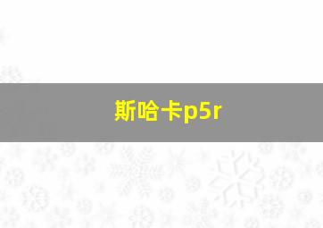 斯哈卡p5r