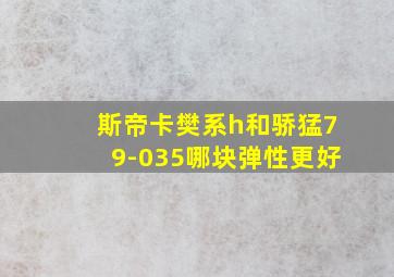 斯帝卡樊系h和骄猛79-035哪块弹性更好