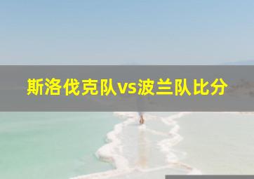 斯洛伐克队vs波兰队比分