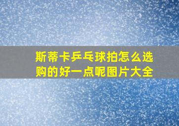 斯蒂卡乒乓球拍怎么选购的好一点呢图片大全