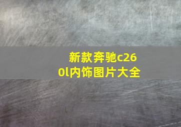 新款奔驰c260l内饰图片大全