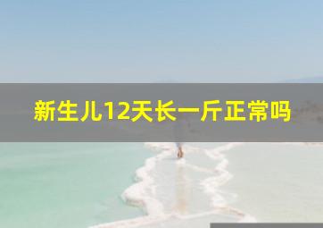 新生儿12天长一斤正常吗