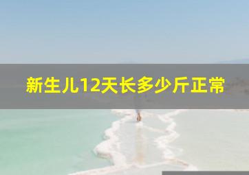 新生儿12天长多少斤正常