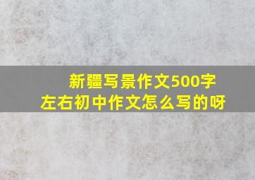 新疆写景作文500字左右初中作文怎么写的呀