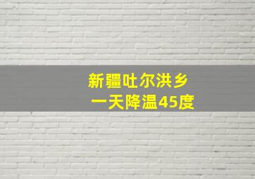 新疆吐尔洪乡一天降温45度