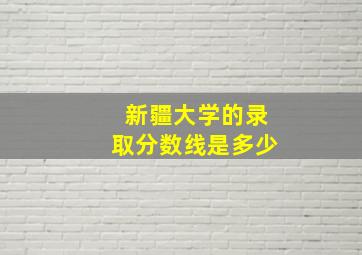 新疆大学的录取分数线是多少