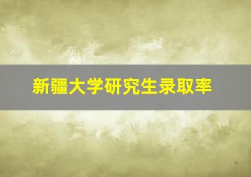 新疆大学研究生录取率