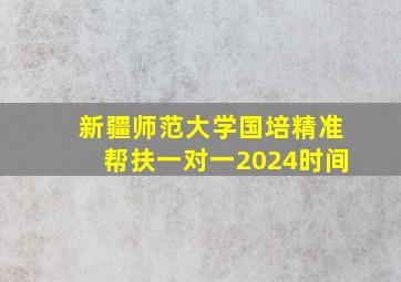 新疆师范大学国培精准帮扶一对一2024时间