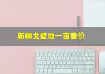 新疆戈壁地一亩售价