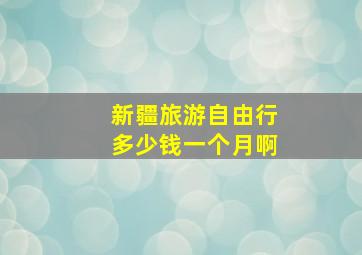 新疆旅游自由行多少钱一个月啊