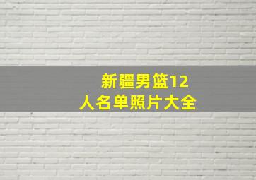 新疆男篮12人名单照片大全