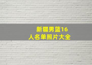 新疆男篮16人名单照片大全