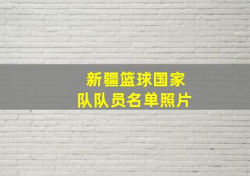 新疆篮球国家队队员名单照片