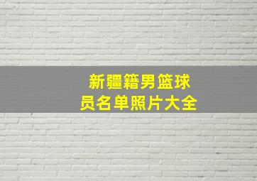 新疆籍男篮球员名单照片大全