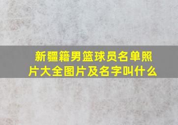 新疆籍男篮球员名单照片大全图片及名字叫什么