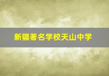 新疆著名学校天山中学